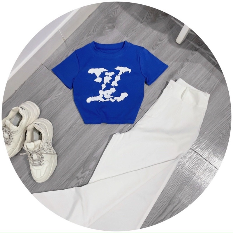 Sét áo sọc quần loe hình thật