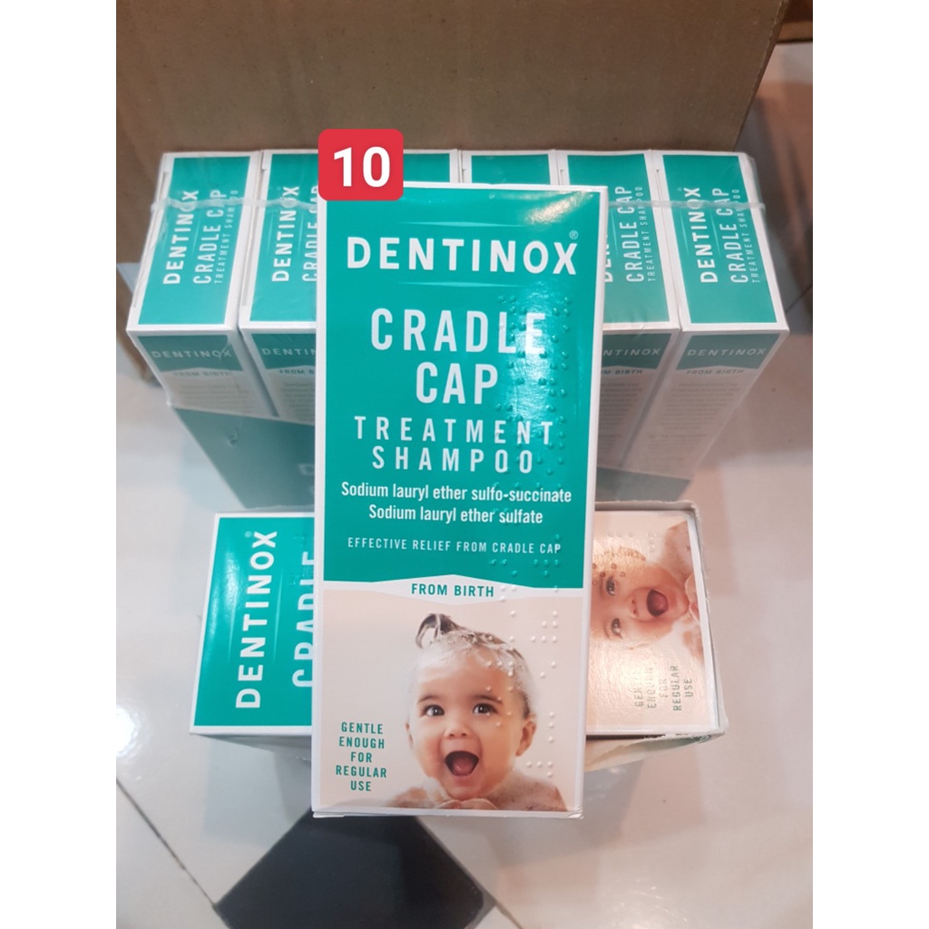 Dầu Gội Cứt Trâu Dentinox, Dầu V.i.ê.m Da Tiết Bã Cho Bé 125ml  Hàng Chính Hãng UK