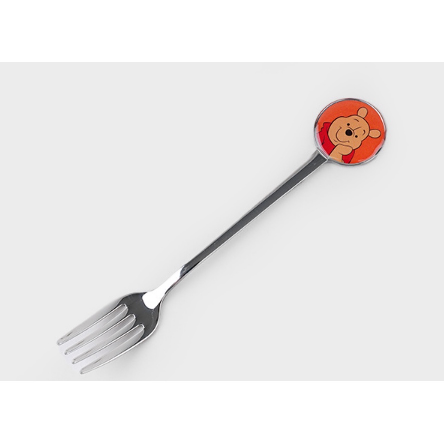 DAISO Bộ Muỗng / Nĩa Uống Trà Hình Gấu POOH 2 Kiểu Hàn Quốc