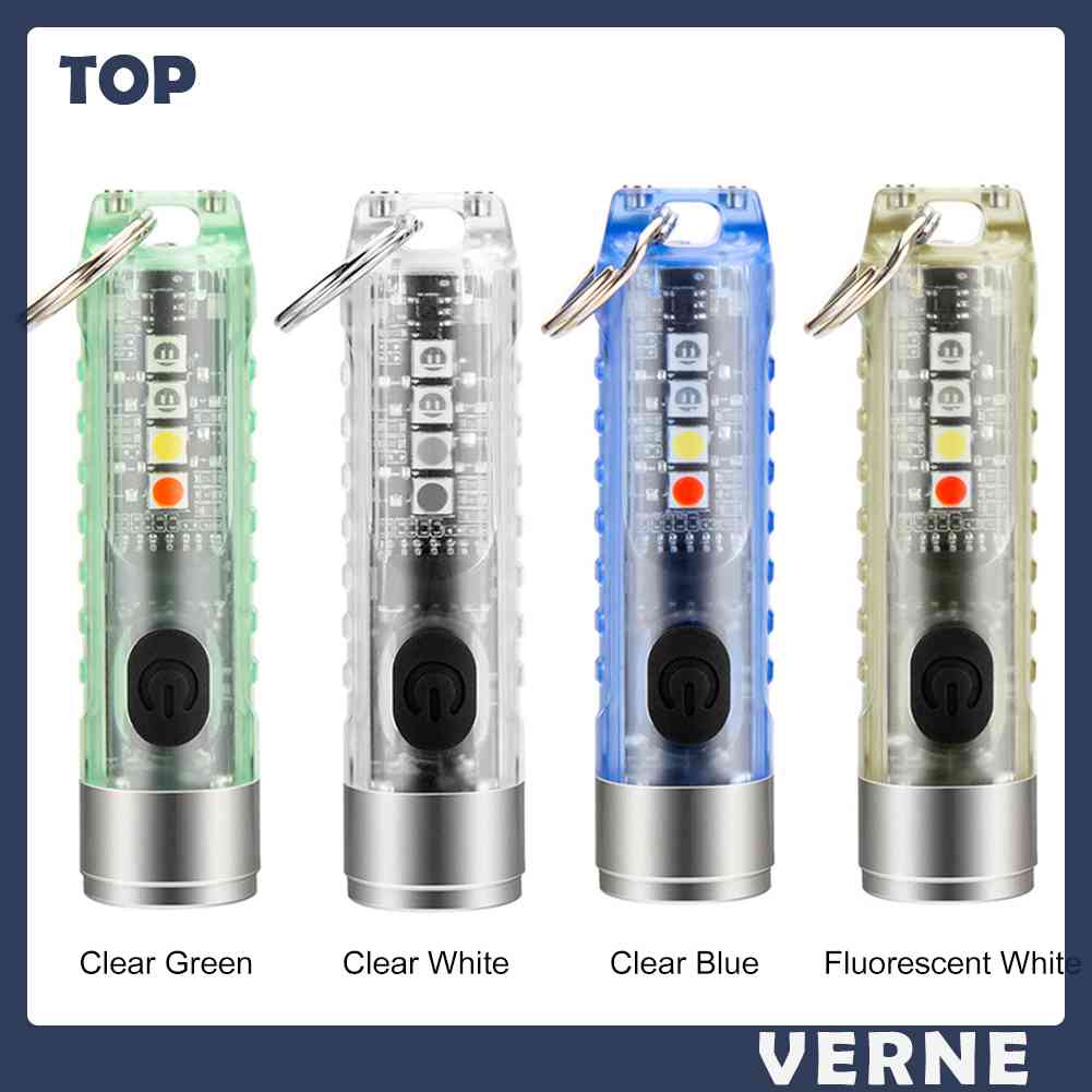 Móc Khóa Đèn Pin VERNE SST20 LED Mini Ánh Sáng Tím 400lm