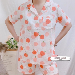 🍑🍑Bộ đồ ngủ chất đũi trái đào🍑🍑