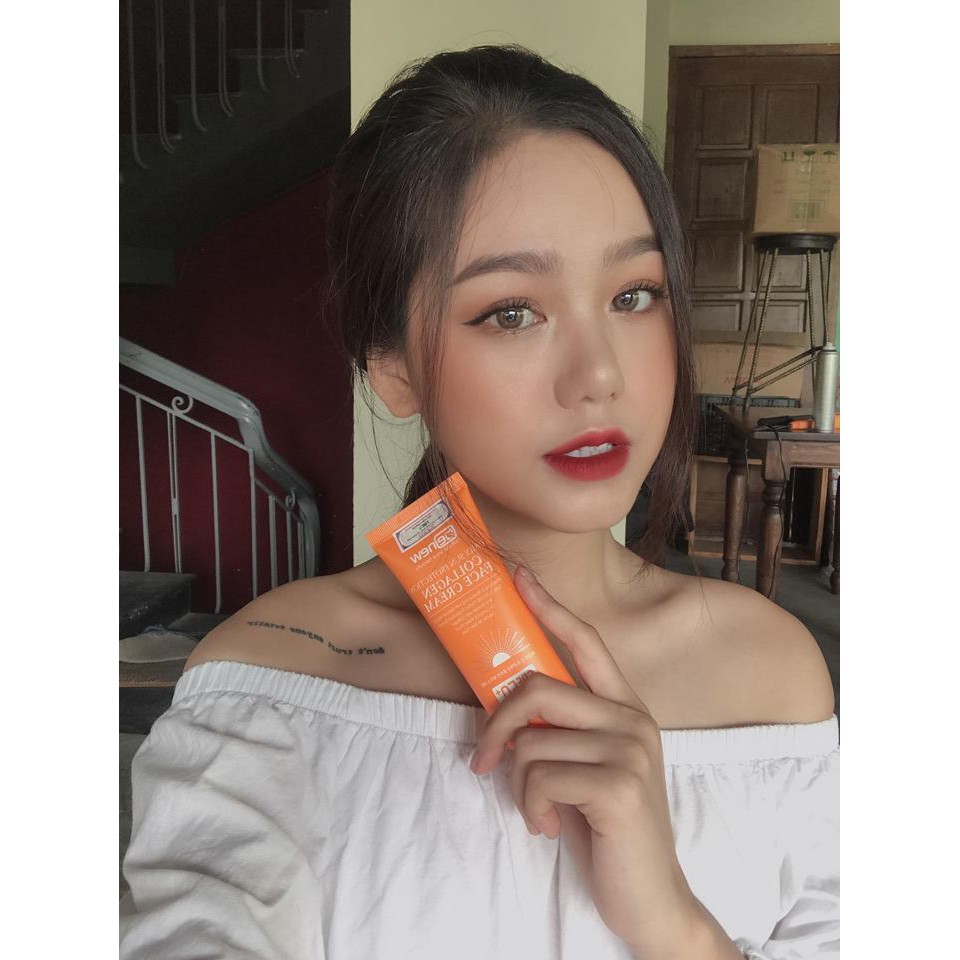 Hàng Chính Hãng-[Combo 2 Món] Kem Chống Nắng Collagen Trắng Da Benew Hàn Quốc (70ml/ Tuýp) Và 1 Mặt Nạ Benew ( 22g/gói)