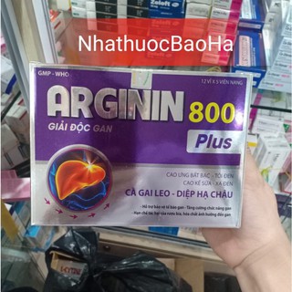 Viên uống ARGININ 800 PLUS hộp 60 viên giúp bảo vệ gan