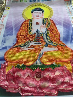 Tranh phật dược sư đã đính đá