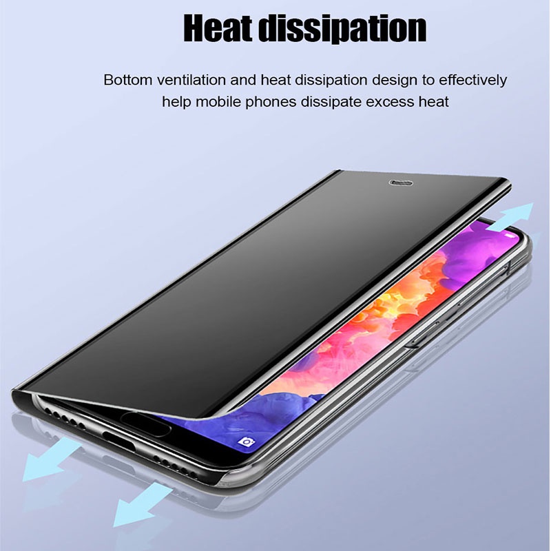 Ốp Điện Thoại Nắp Lật Mặt Gương Thông Minh Cho Xiaomi Redmi 10/ Note 10S/ Note 10 4G/ Note 11/ Note 11S/ Note 11 Pro/ Note 10 Pro