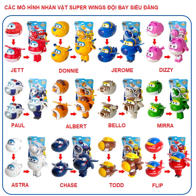 Super wings trứng biến hình đồ chơi trẻ em nhân vật Dizzy lốc xoáy