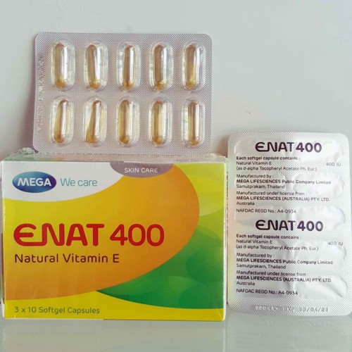 ENAT 400 Mega We Care (Hộp 30 viên) - Vitamin E 400UI