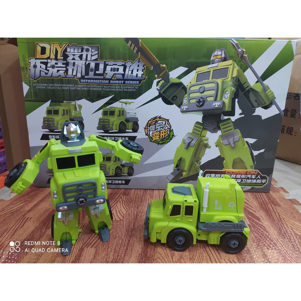 Robot biến hình - Xe ô tô biến hình Robot Munkids Cho Bé Vui Chơi và Kích Thích Sáng Tạo