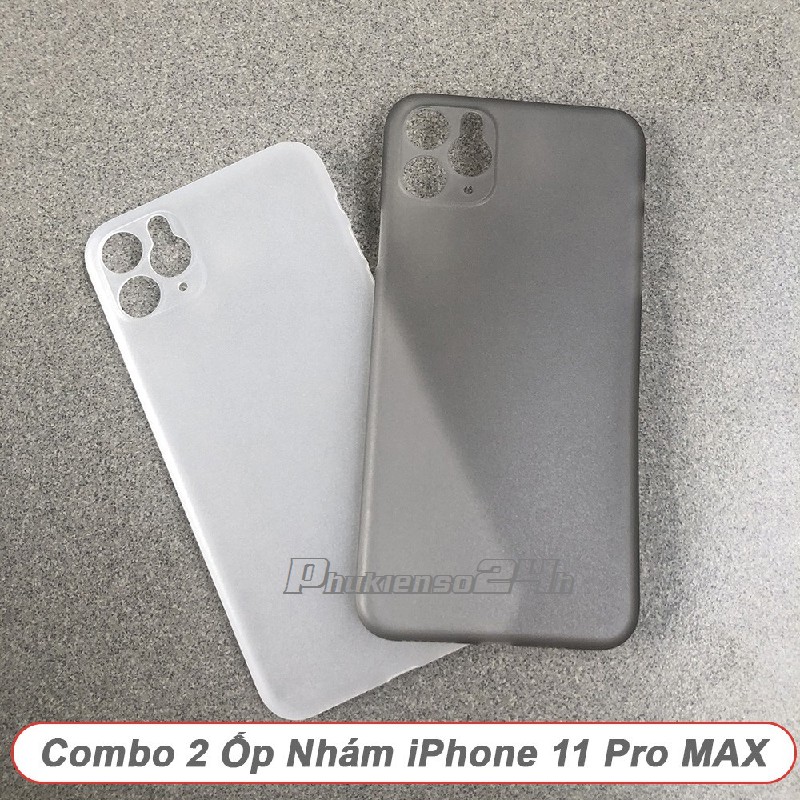 Combo 2 Ốp Lưng iP 11 Pro MAX siêu Mỏng Giấy ( đen - trắng )
