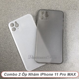 Combo 2 Ốp Lưng iP 11 Pro MAX siêu Mỏng Giấy ( đen - trắng )