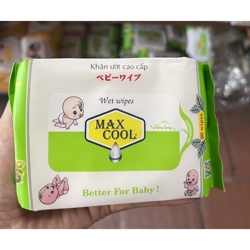 Khăn Ướt Max Cool Không Hương 80 tờ