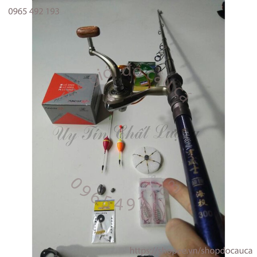 Bộ cần câu Daiwa rút gọn dài 3M + LC 6000 ( rẻ vô địch )