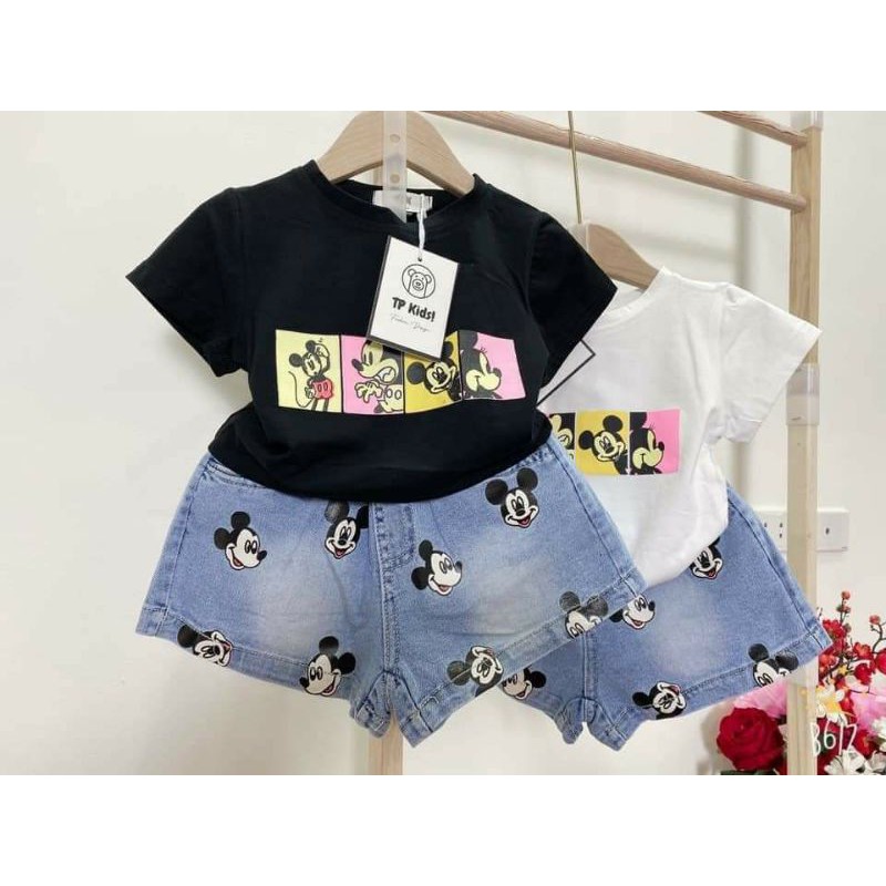 Set áo thun quần jean đùi sz 15-28kg