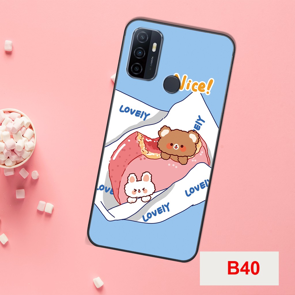 ỐP LƯNG OPPO A53 HÌNH 2 CHÚ GẤU TRẮNG SIÊU DỄ THƯƠNG