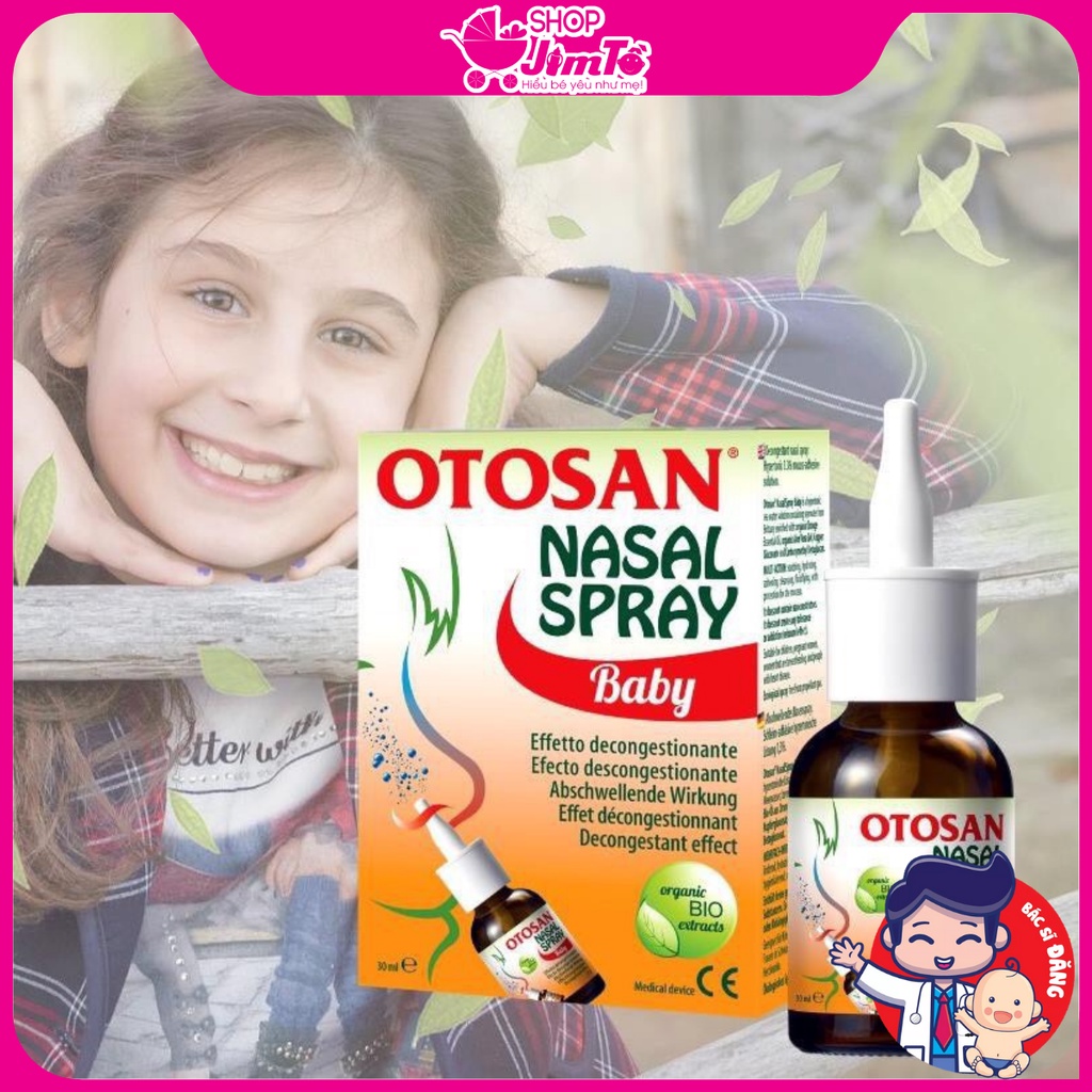 Xịt mũi Otosan Nasal Spray Baby Hạn Chế Viêm Mũi Dị Ứng Viêm Xoang Làm Sạch Mũi Lọ 30ml