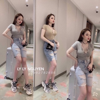 ☀️ Quần Jeans Ngố Nữ Rách Kiểu