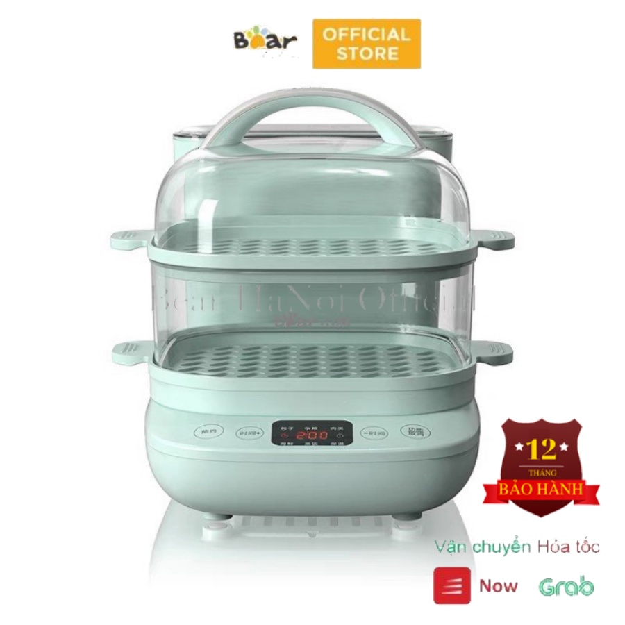 NỒI HẤP 2 TẦNG 6L MÀU XANH BEAR CHÍNH HÃNG DZG-C60K1