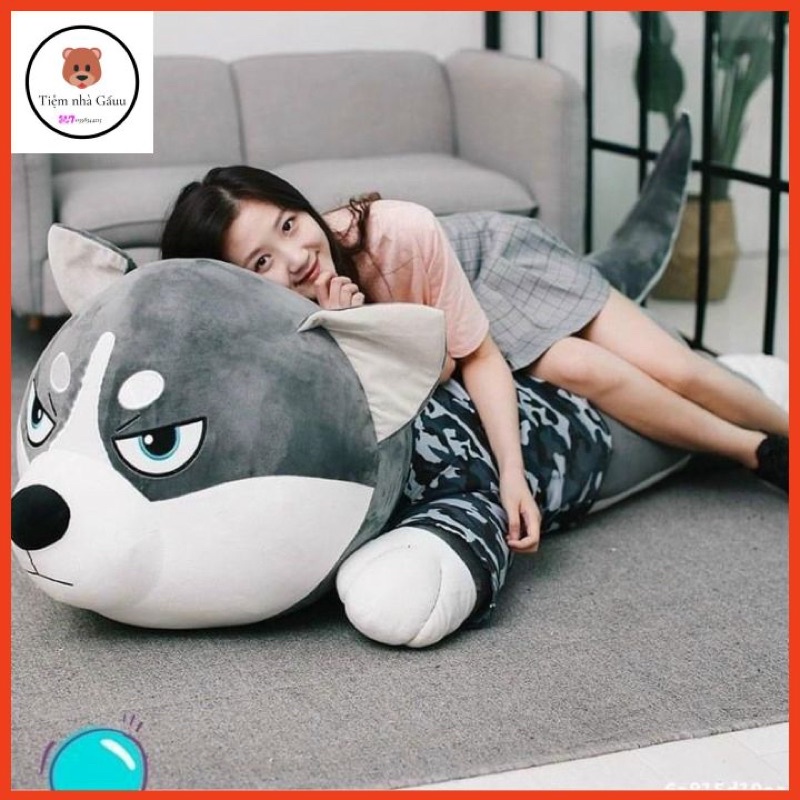 Gấu bông Husky-Chó Husky bông mặt ngáo đáng yêu