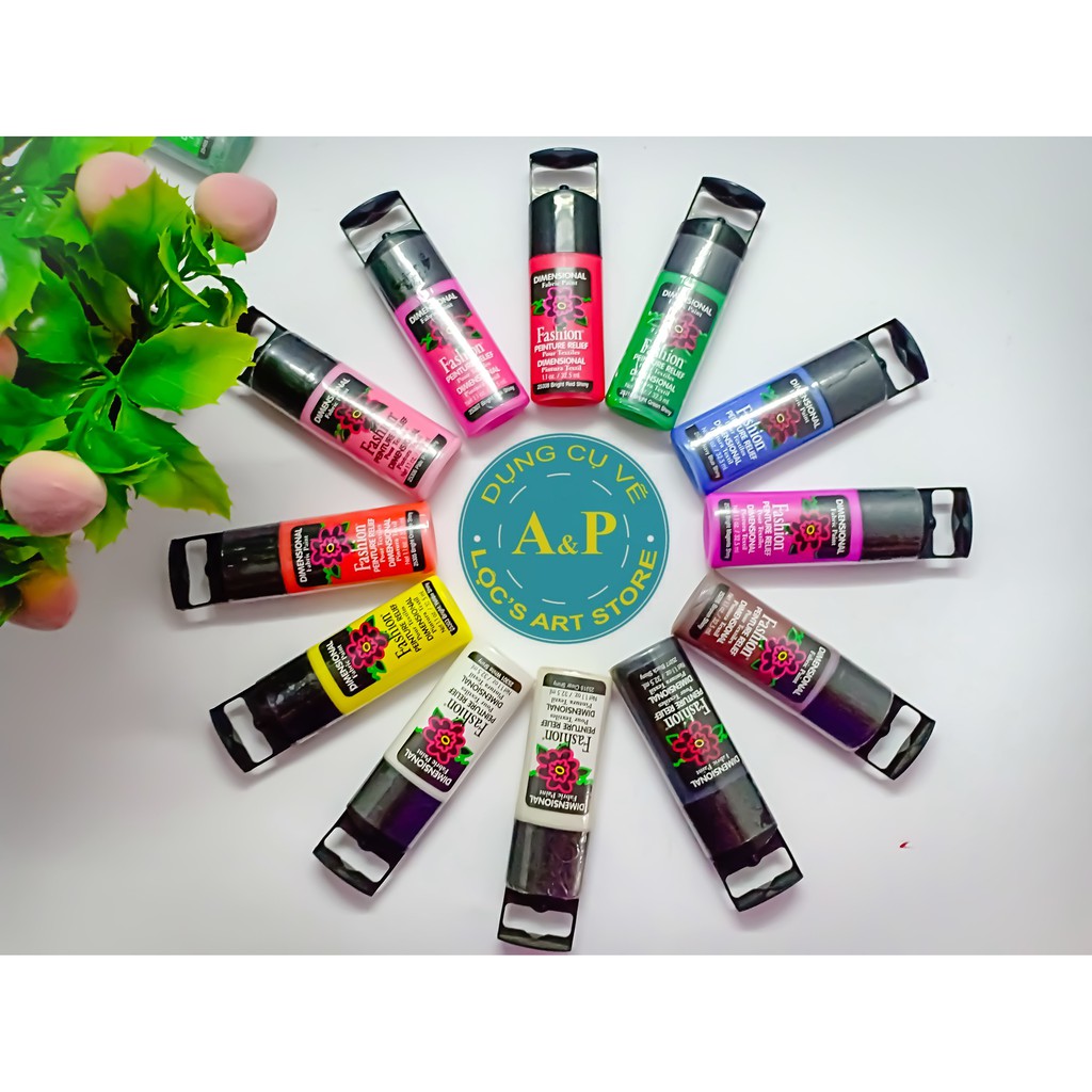 Màu Vẽ Nổi (Pearl, Glitter, Neon) - Fashion Dimensional Fabric Paint