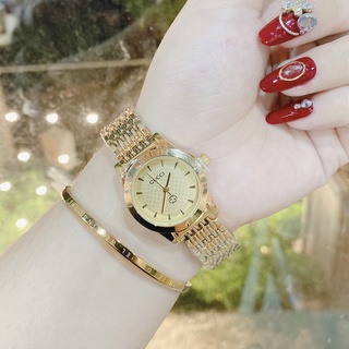 Đồng hồ nữ GUCCI dây kim loại thiết kế tinh tế hợp gu thời trang giới trẻ, chống nước, bảo hành 12 tháng