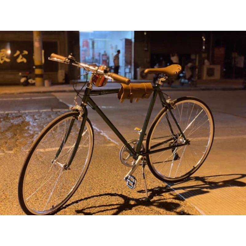 Túi da treo xe đạp ,xe máy phong cách cổ điển