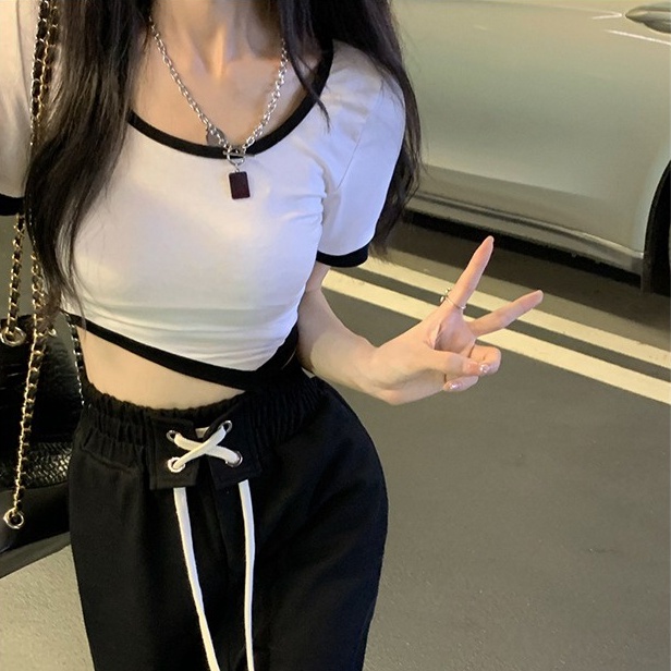 Áo Thun Ngắn Tay Ôm Dáng Gợi Cảm Dành Cho Nữ