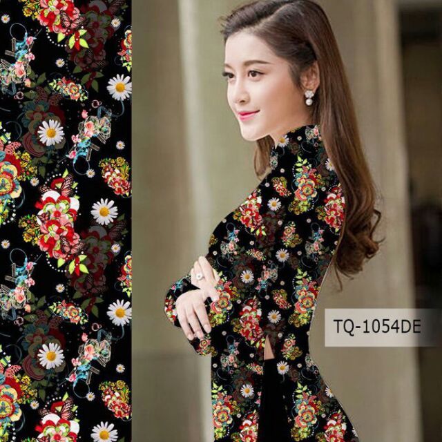 Vải áo dài hoa