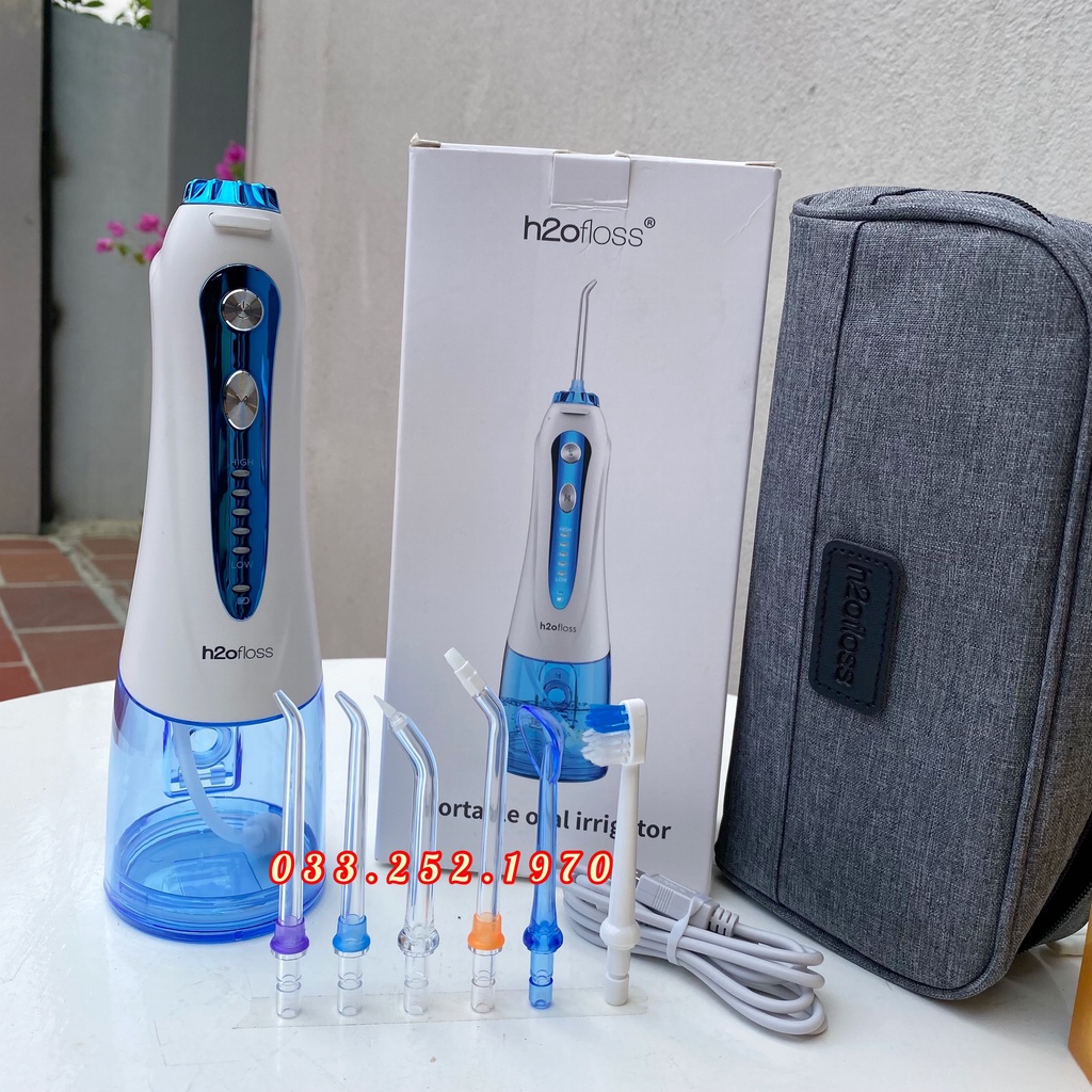 Máy tăm nước H2ofloss HF6P/HF9P kèm 6 đầu tăm-Máy tăm nước cầm tay