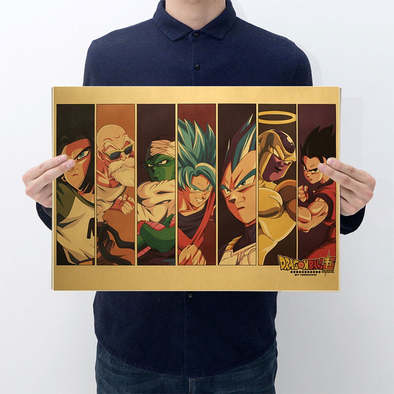 Poster Dragon Ball Dán Tường kích thước 50.5*35cm - Tranh Nhân vật hoạt hình Dragon Ball dùng trang trí nội thất