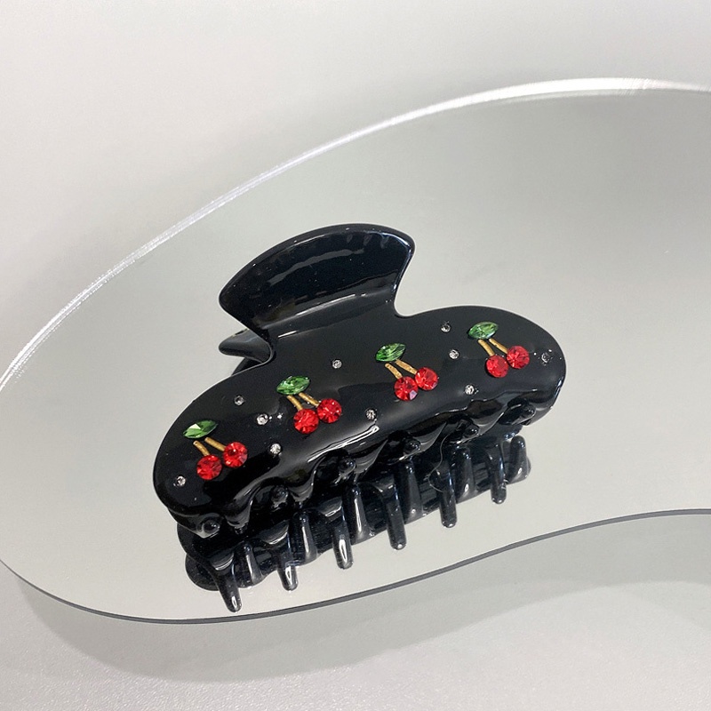 Kẹp Tóc Hình Trái Cherry Đính Đá Phong Cách Vintage Cho Nữ