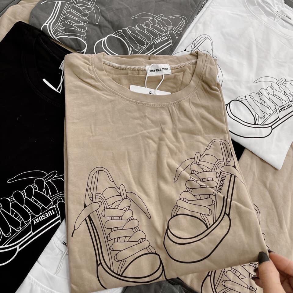 Áo thun form rộng tay lỡ, áo phông giầy SIÊU ĐẸP/ nam nữ oversize - ZADOLA FASION