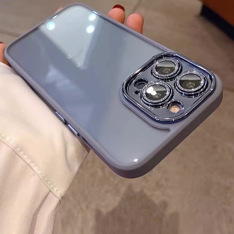Mới Ốp Điện Thoại Acrylic Cứng Mạ Điện Lấp Lánh Cho iphone 14 / 13 / 12 / 11 Pro Max