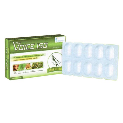 The Voice ISO - Hỗ trợ giảm các triệu chứng của viêm thanh quản (Hộp 30 viên)