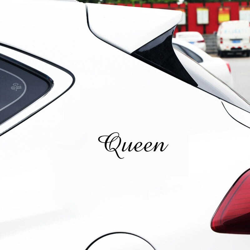 Đề can vinyl chữ Queen độc đáo trang trí xe hơi/ xe mô tô kích cỡ 15.3cmx5.8cm