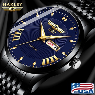 Đồng hồ Nam HARLEY BUVATI 8830 SAPPHIRE - Thiết Kế Đậm Chất USA - Dây Thép Đúc Đặc Cao Cấp