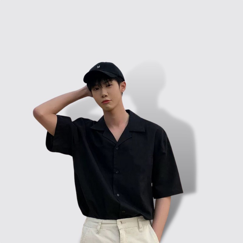 Áo sơ mi cộc tay trơn Rabbit White chất kate lụa siêu đẹp mềm mịn , Áo sơ mi cộc tay phong cách hàn quốc