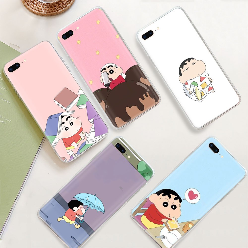 SHINCHAN Ốp Lưng Cậu Bé Bút Chì Dễ Thương Cho Iphone 8 7 6 6s 5 5s Se 5c 4s 4