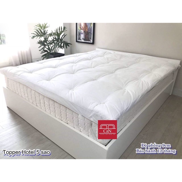 Đệm Topper 5 sao độ phồng 9cm