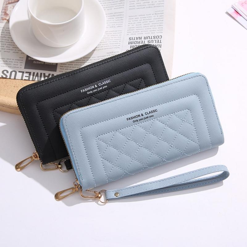 Ví nữ dáng dài đẹp giá rẻ cầm tay đựng tiền điện thoại nhiều ngăn thời trang cao cấp da PU VD036