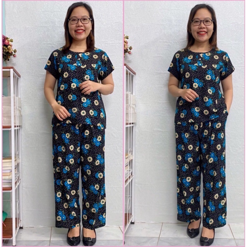 BỘ LANH TRUNG NIÊN ANH THƯ ÁO CỘC QUẦN DÀI CHO BÀ CHO MẸ_ĐỒ BỘ TRUNG NIÊN CHO BÀ CHO MẸ