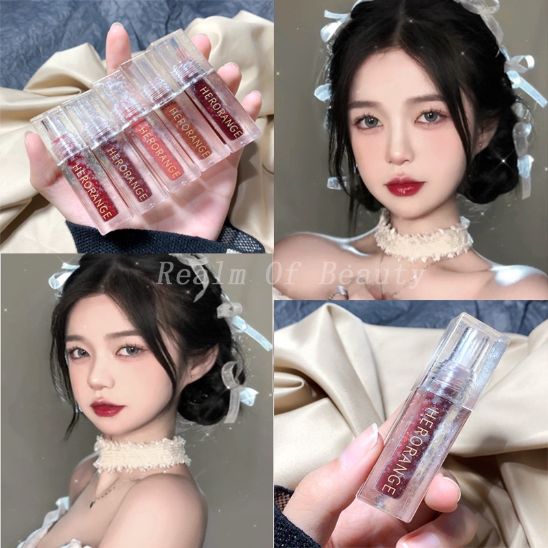 Son HERORANGE Son Bóng Dưỡng Ẩm Môi Lâu Trôi