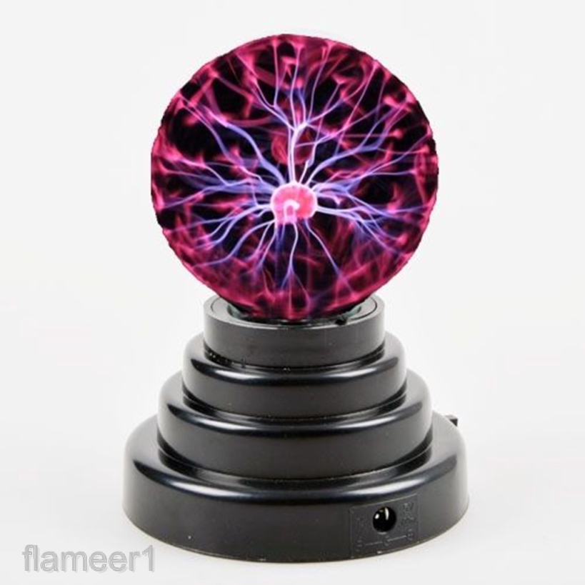 [Flameameer1] Đèn Plasma Đế Đen Bóng Plasma Ma Thuật Cổng USB Cho Bữa Tiệc