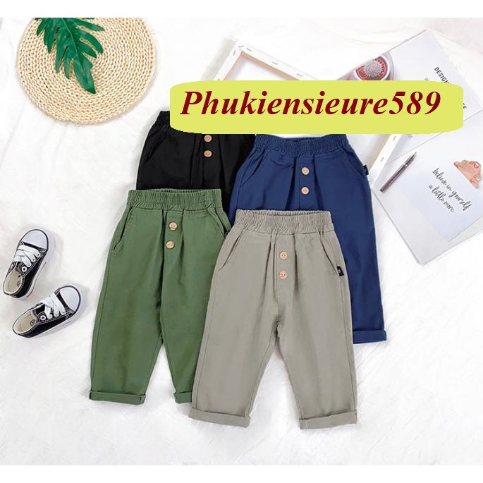 Quần Jogger, Quần kaki dáng thụng Hàng Quảng Châu Phong cách Hàn Quốc cho bé