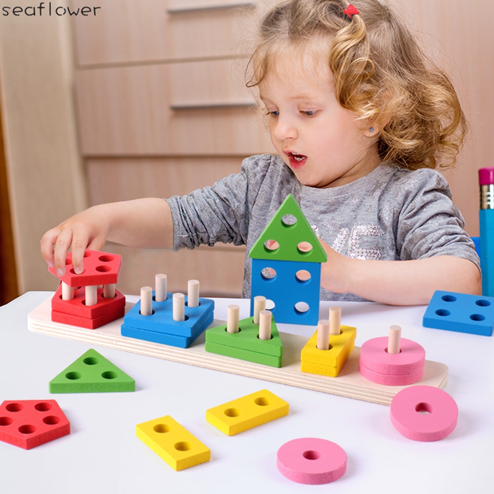 Đồ Chơi Lắp Ráp Hình Học Cải Thiện Nhận Thức Phù Hợp Với Tuổi 3 + Trẻ Em