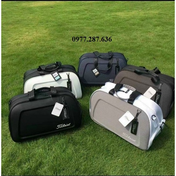 Túi đựng quần áo và giày golf bag Titleirt da PU bóng chống nước đựng đồ phụ kiện cá nhân TD007