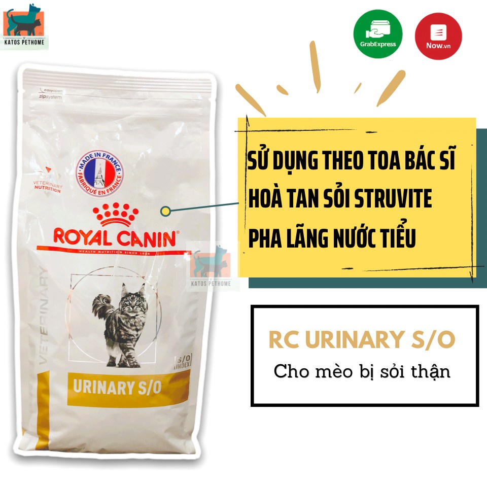 Thức ăn royal canin URINARY S/O cho mèo bị sỏi thận gói 400g và 1.5kg