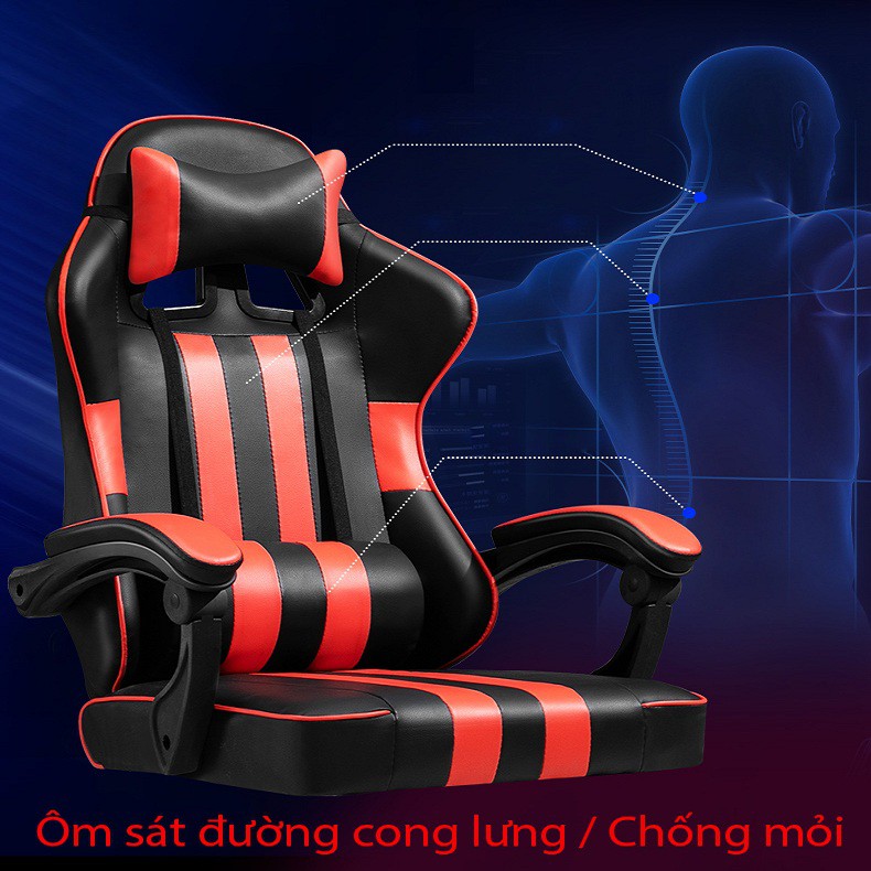 [Bảo hành 24 tháng] Ghế gaming -[Ảnh thật] Ghế xoay chơi game bọc da cao cấp giá siêu rẻ