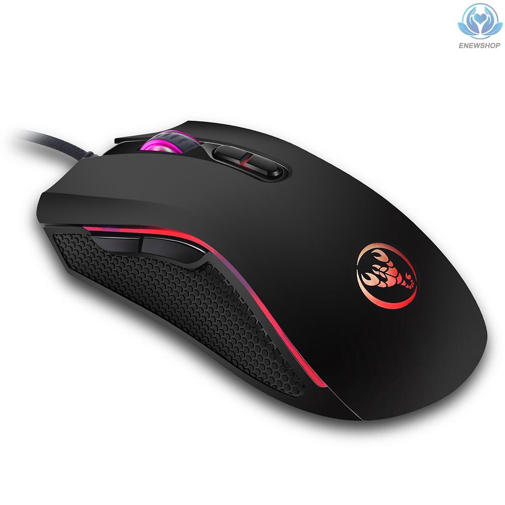 【enew】HXSJ A869 Wired Gaming Mouse 3200DPI 7 Buttons 7 Color LED Optical Computer Mouse Player Mice Gaming Mouse for Pro Gamer