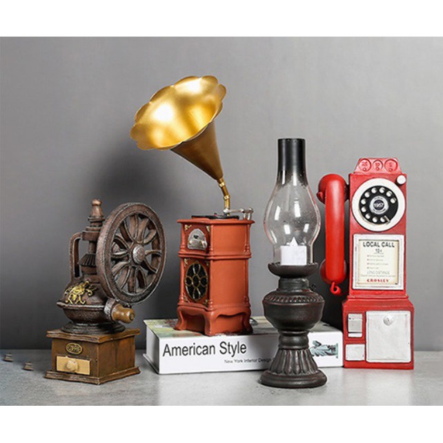 Máy phát nhạc loa kèn mô hình cổ điển phong cách vintage