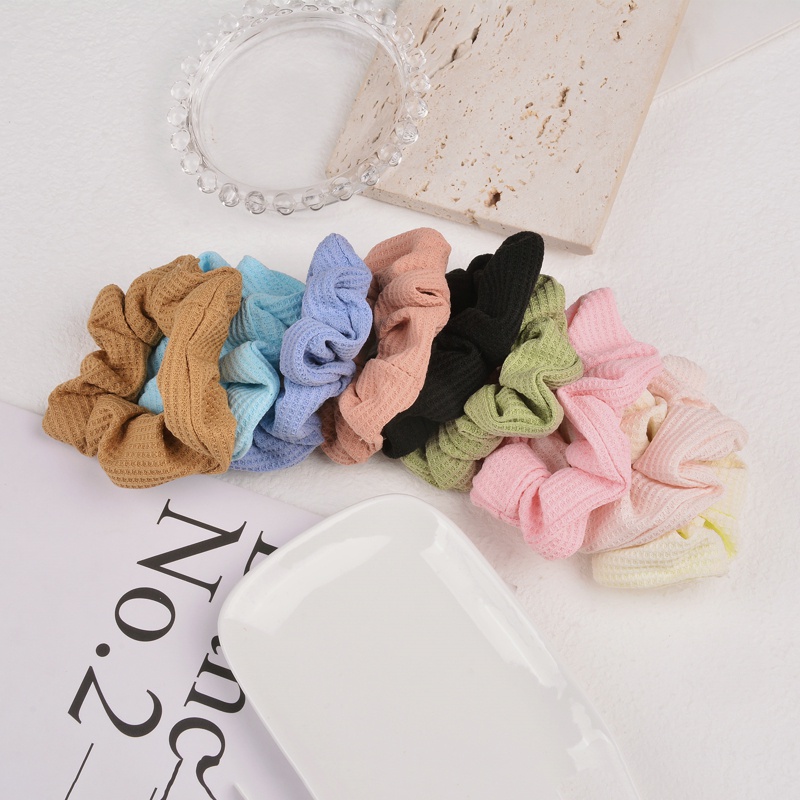 Dây Buộc Tóc Scrunchies Màu Sắc Trơn Thời Trang Xinh Xắn Cho Nữ